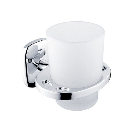 Skleněný pohár s držákem na zubní kartáčky NIMCO Simona