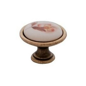 Knopka Alexandro kvet - Patina na mosazi