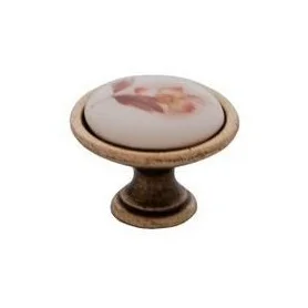 Knopka Alexandro kvet - Patina na mosazi