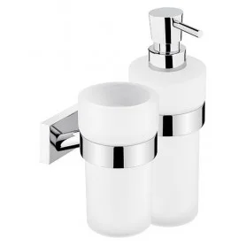 Pohár na zubní kartáčky a dávkovač tekutého mýdla NIMCO KEIRA KE 2205K31W-T-26