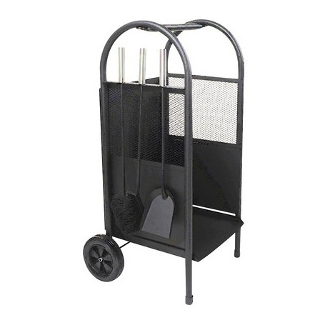 Koš na dřevo v kombinaci s krbovým nářadím LIENBACHER 21.02.756.2