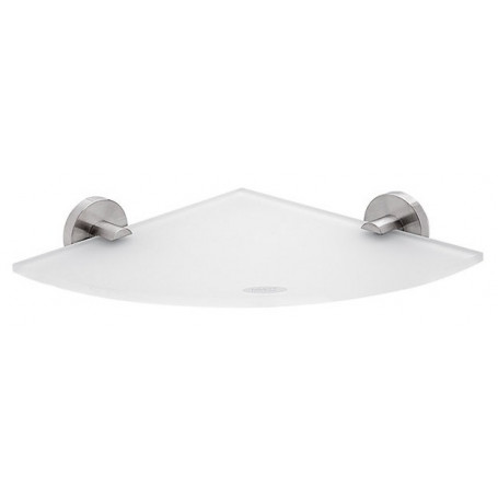 Skleněná rohová police s držáky NIMCO UNIX NEREZ UNM 13091RB-10