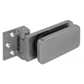 Pant na skleněné dveře UNIQUE R8 (horizontální na zeď) - Broušená nerez