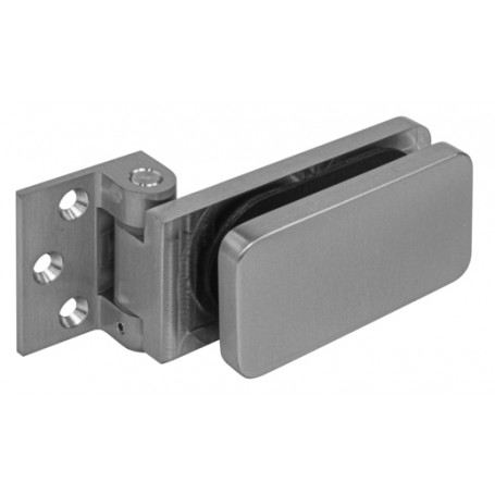 Pant na skleněné dveře UNIQUE R8 (horizontální na zeď) - Broušená nerez