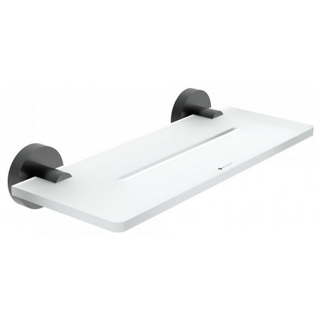 Skleněná police s držáky NIMCO UNIX BLACK IXI 300 mm