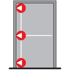 DORMA PHA 2000 Tříbodové horizontální zajištění D1/3B