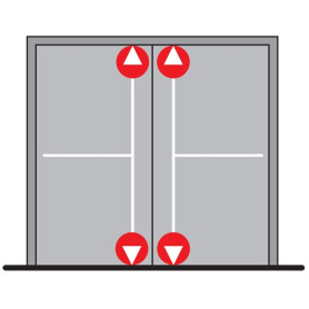 DORMA D2/2H-2D Čtyřbodové vertikální zajištění