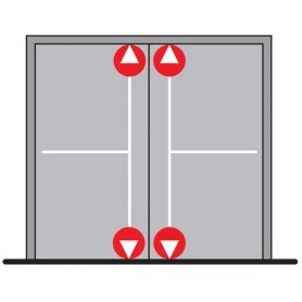 DORMA D2/2H-2D Čtyřbodové vertikální zajištění