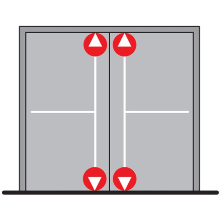 DORMA D2/2H-2D Čtyřbodové vertikální zajištění