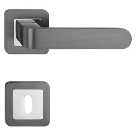 Klika METAL-BUD RIO - HR - OC / G - Chrom lesklý / grafit