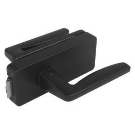 Zámek na skleněné dveře UNIQUE R8 + klika ERBA - Černá matná