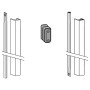 DORMA PHX 04 F - Set závory s krytem pro křídlo dveří s výškou 2270 mm