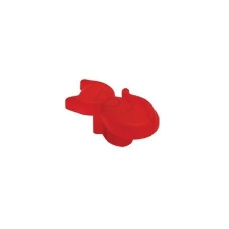 Plastová knopka Kočka Červená
