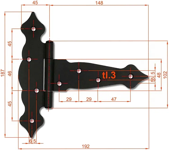 Závěs na dveře rustikální