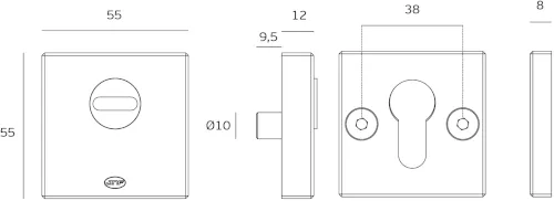 Bezpečnostní rozeta JNF - HR PLUS IN.04.37S