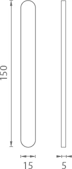 Mušle na skleněné posuvné dveře JNF IN.16.556.A