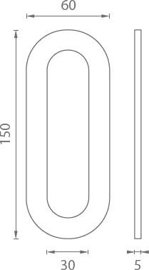 Mušle na skleněné posuvné dveře JNF IN.16.562.A