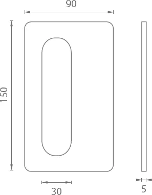 Mušle na skleněné posuvné dveře JNF IN.16.564.A