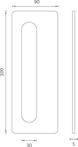 Mušle na skleněné posuvné dveře JNF IN.16.565.A