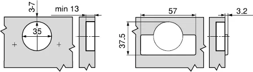 BLUM CLIP TOP -15° III°