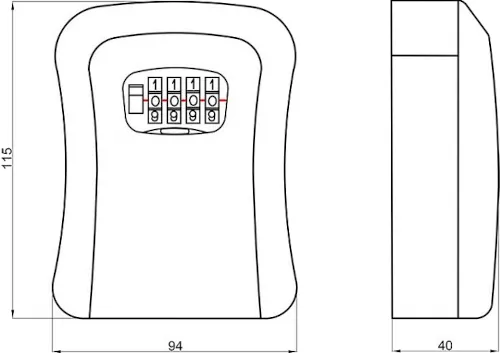 Sejf na klíče s číselným kódem
